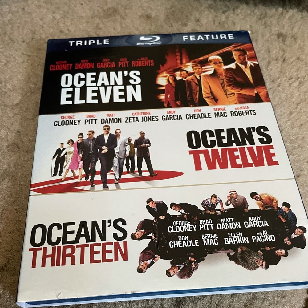 Oceans 11, 12 and 13 on dvd